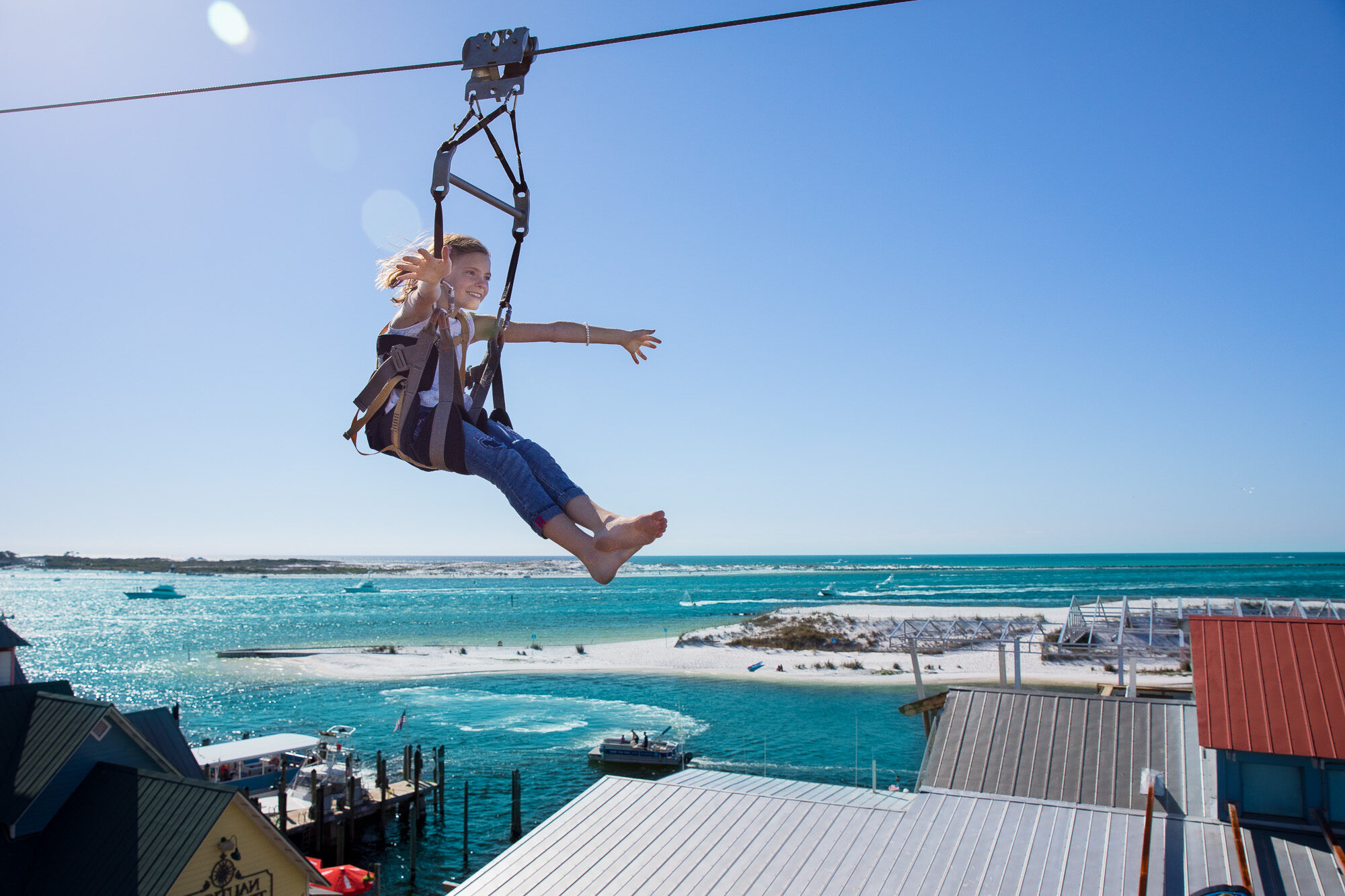 Zip Line Round Trip & Rock Wall Climb Package | HarborWalk Adventures